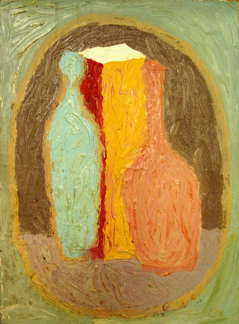 EUROPEAN SCHOOL (20TH CENTURY), OIL ON CANVAS, CUBIST (1 of 1)