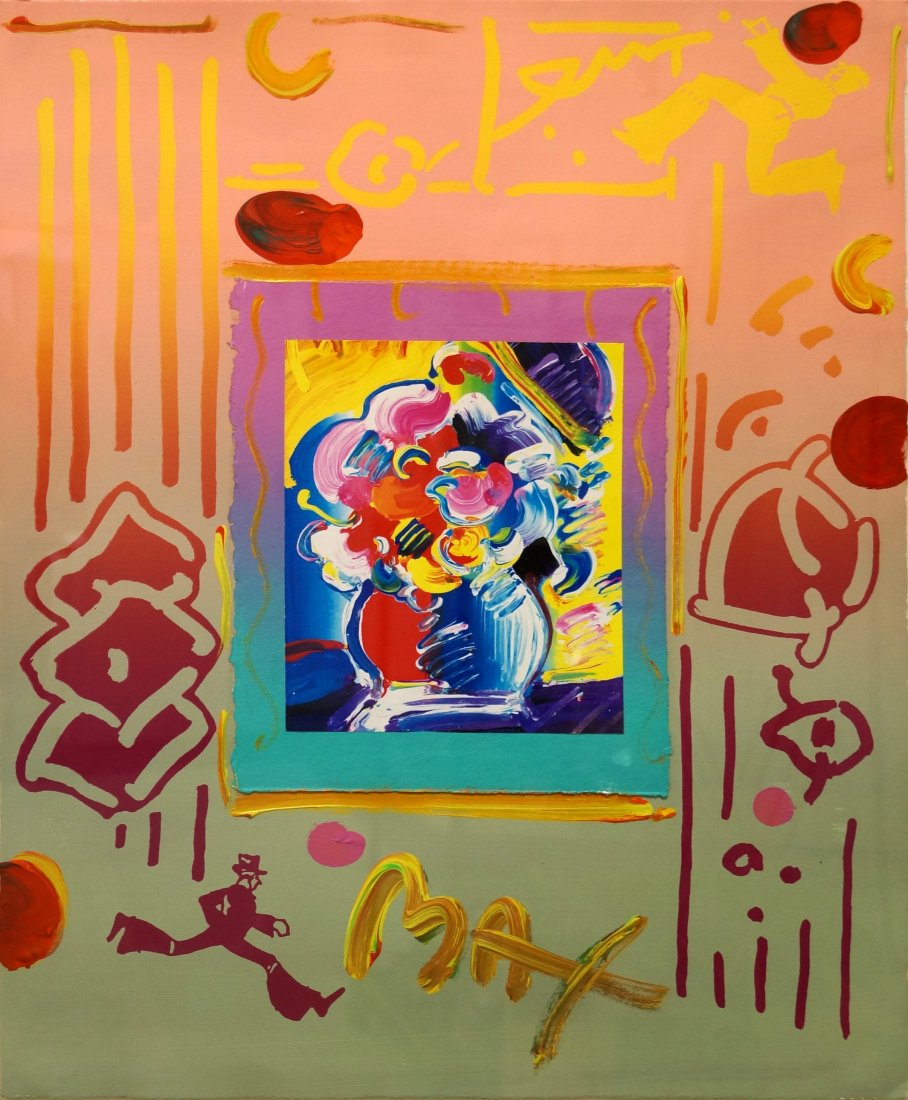 PETER MAX (AMERICAN 1937-), MIXED MEDIA AND ACRYLIC ON (1 of 1)