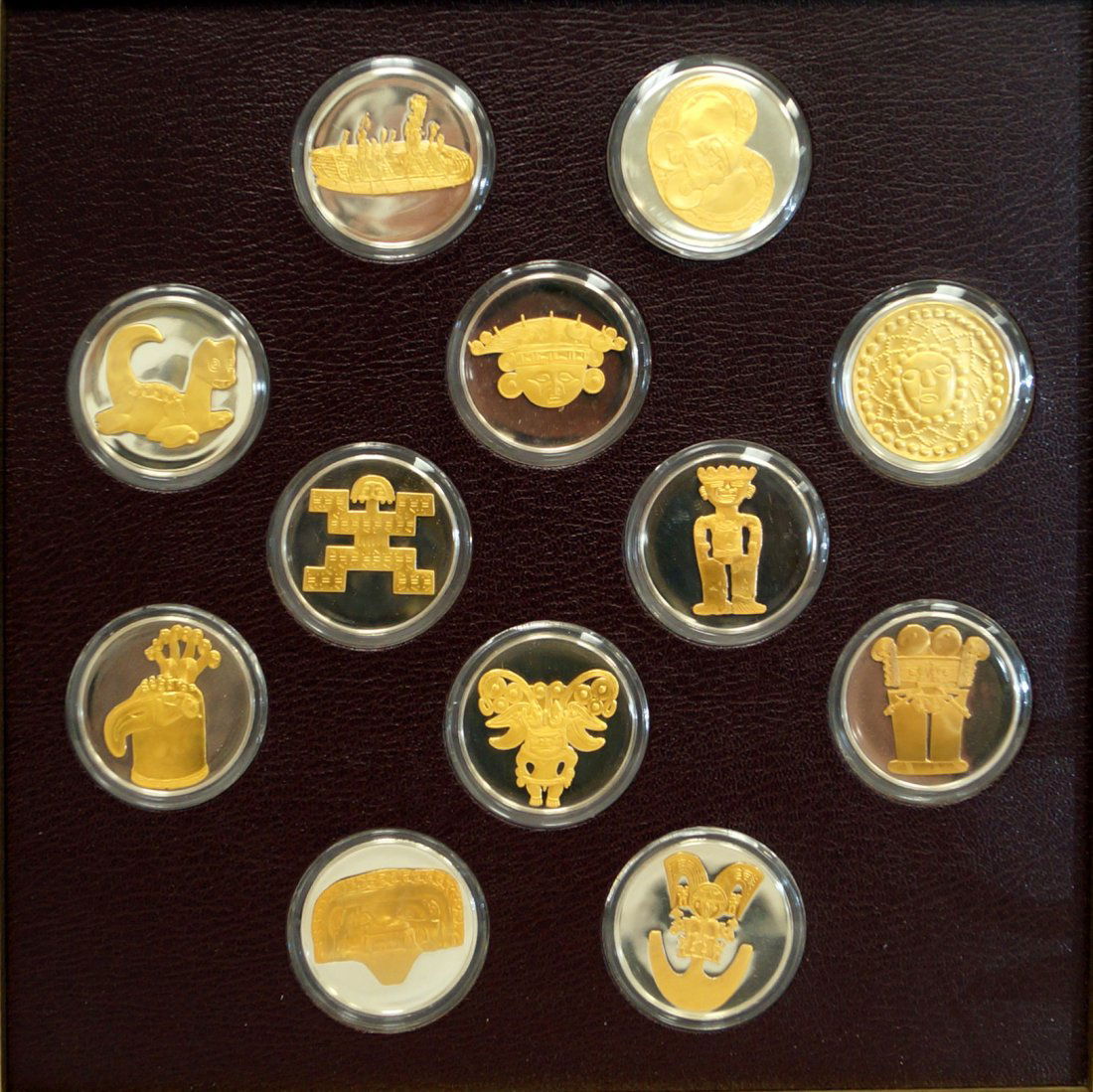 SET (12) 1OZ FRANKLIN MINT "EL MUSEO DEL ORO" SILVER (1 of 2)