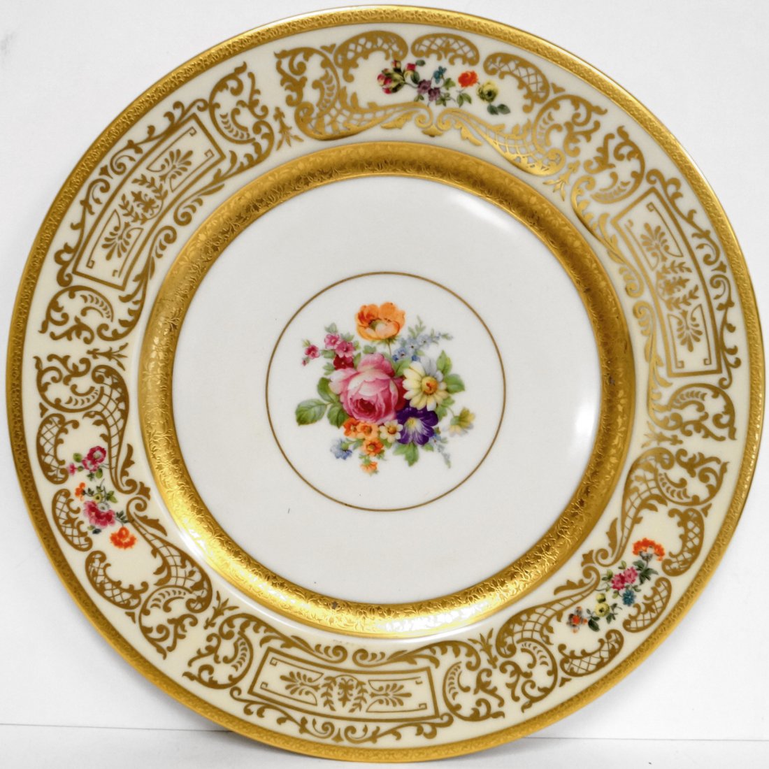 SET (12) HEINRICH/PICKARD GILT TRANSFER DECORATED (1 of 2)