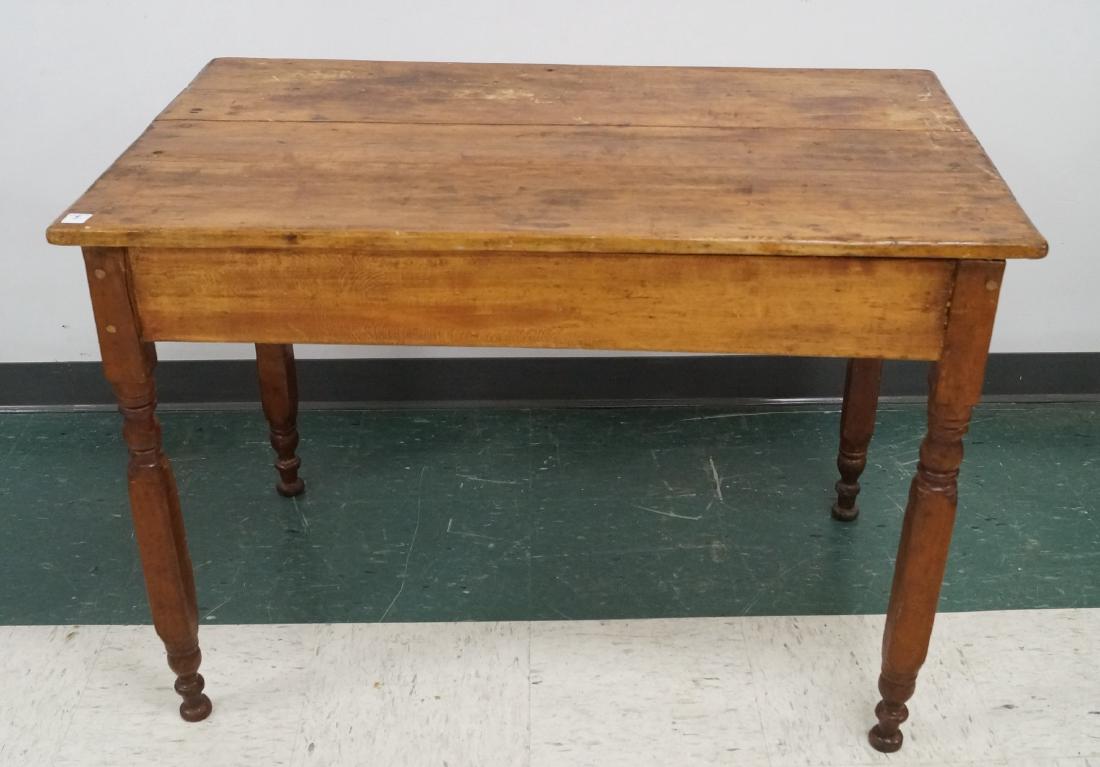 FRENCH COUNTRY PINE TABLE, 19TH CENTURY. HEIGHT 28 1/2"; (1 of 2)
