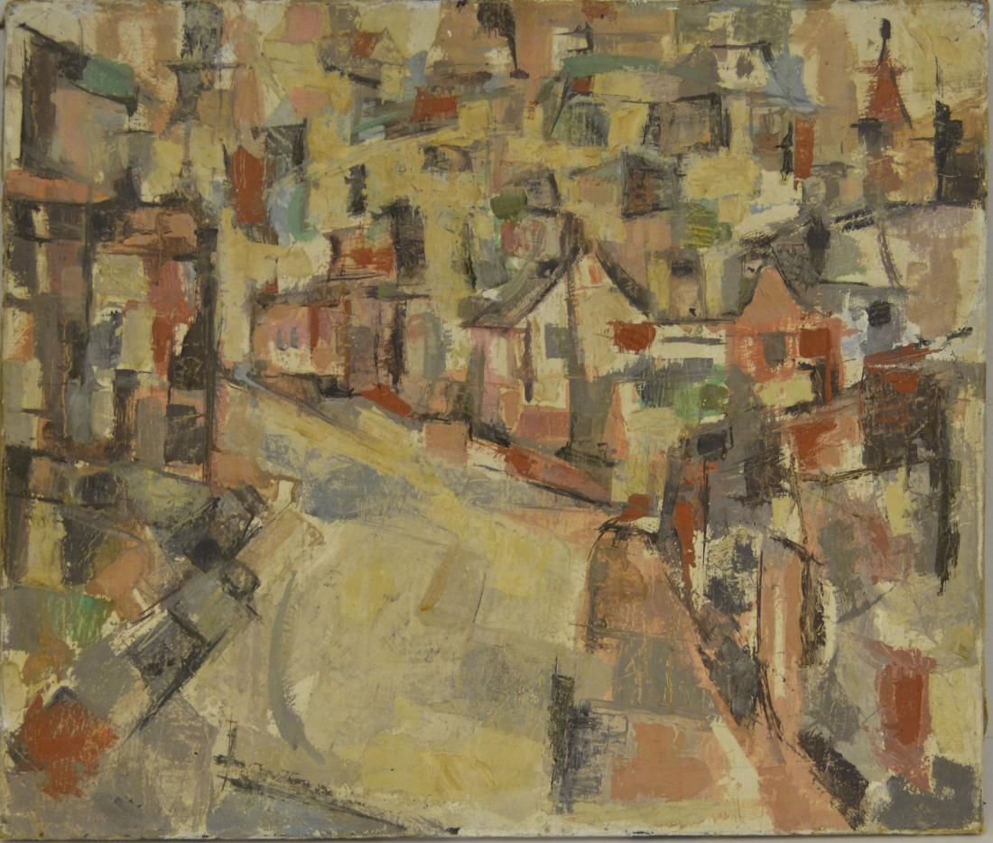 ELAINE GOLDBERG-GALEN (AMERICAN 1928-), OIL ON CANVAS, (1 of 3)