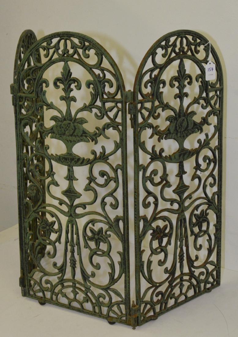 VICTORIAN PATINATED CAST IRON ARCHITECTURAL FOLDING (1 of 3)