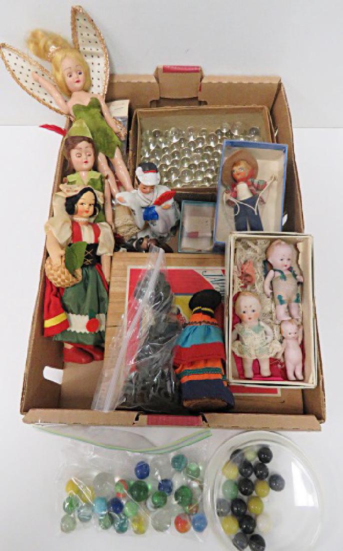 ASSORTED LOT SOUVENIR DOLLS, MINIATURE BISQUE BABY (1 of 5)