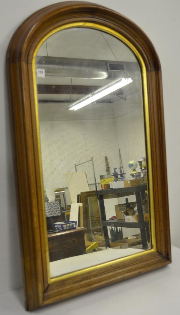 VICTORIAN CARVED WALNUT FRAMED MIRROR, 19TH CENTURY. 38 (1 of 1)