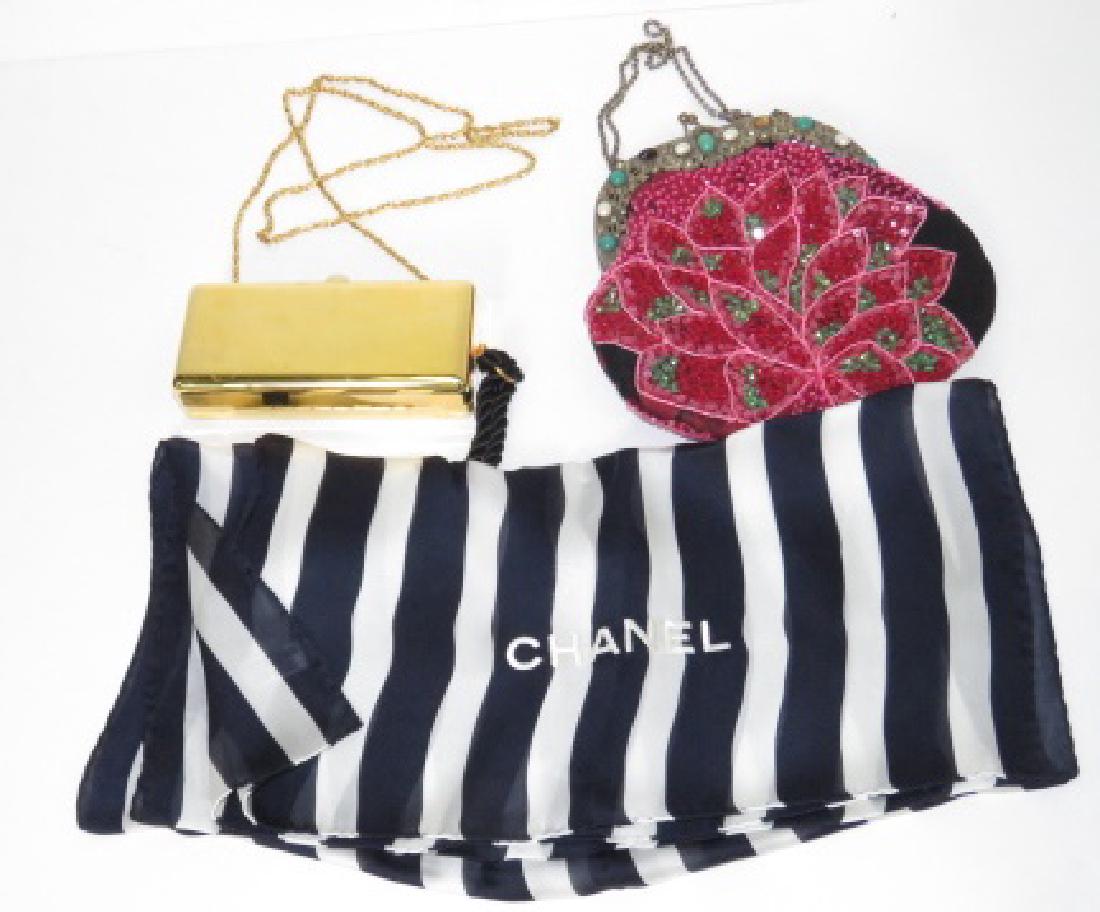 LOT (3) DESIGNER HANDBAGS AND SCARF INCLUDING LANDAU (1 of 3)