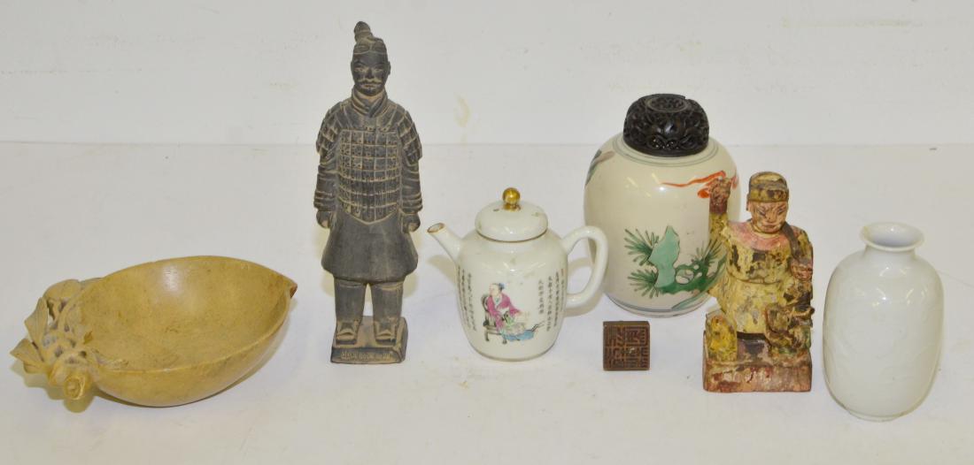 LOT (6) ASSORTED CHINESE INCLUDING DECORATED (1 of 3)
