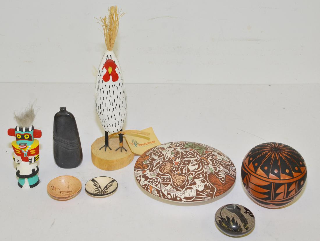 LOT ASSORTED NATIVE AMERICAN CERAMIC, TERRA-COTTA, (1 of 6)