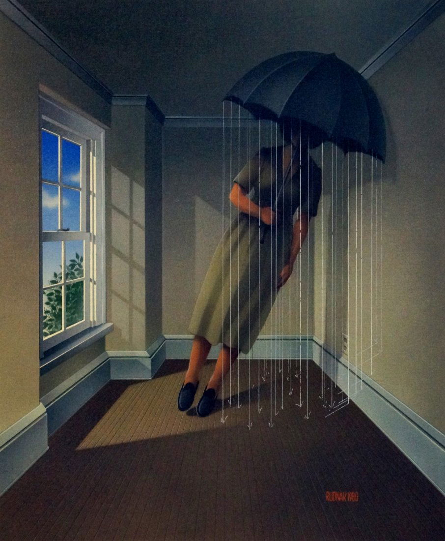 THEODORE RUDNAK (AMERICAN 20TH CENTURY), ACRYLIC AND (1 of 2)