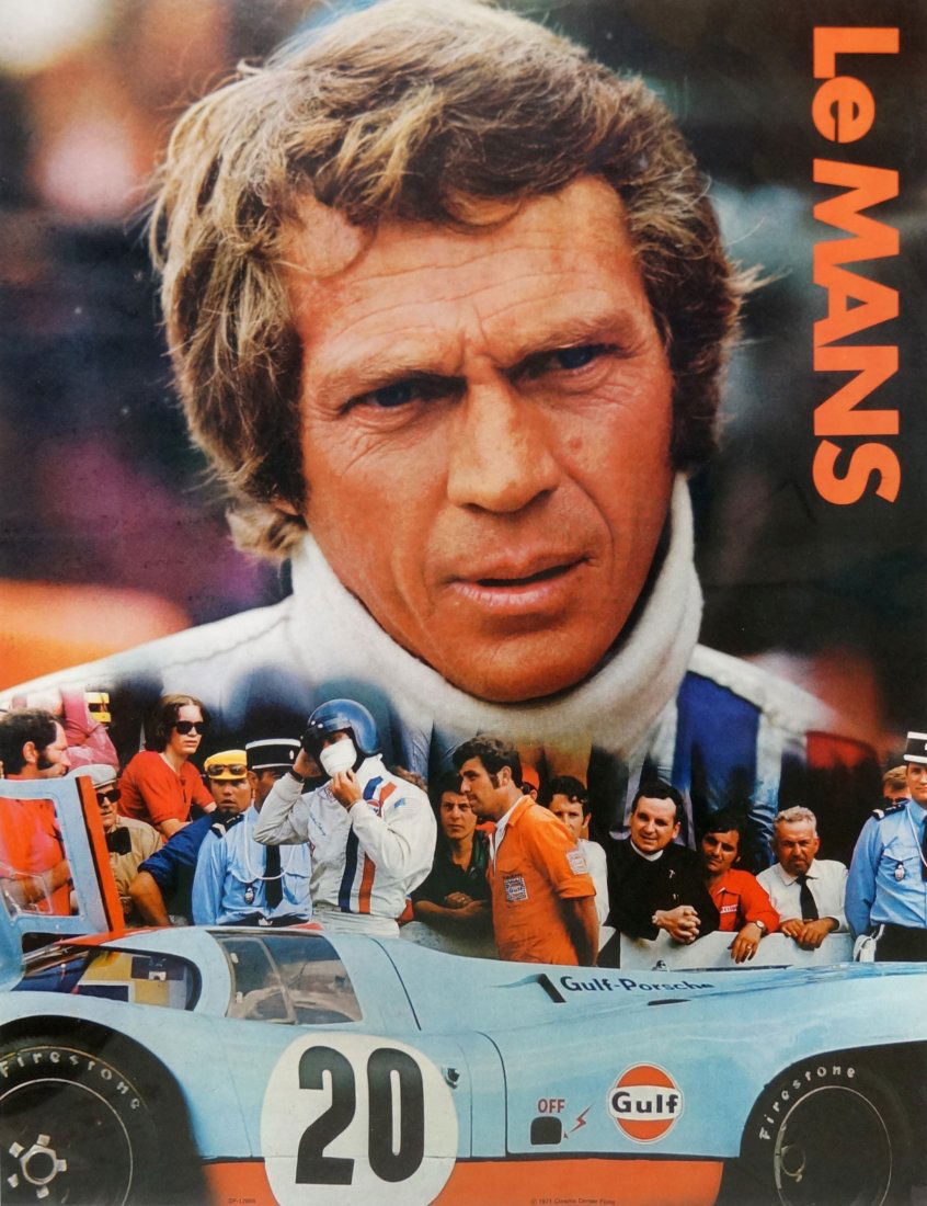 ORIGINAL US GULF PROMOTIONAL MOVIE POSTER, "LE MANS", (1 of 1)