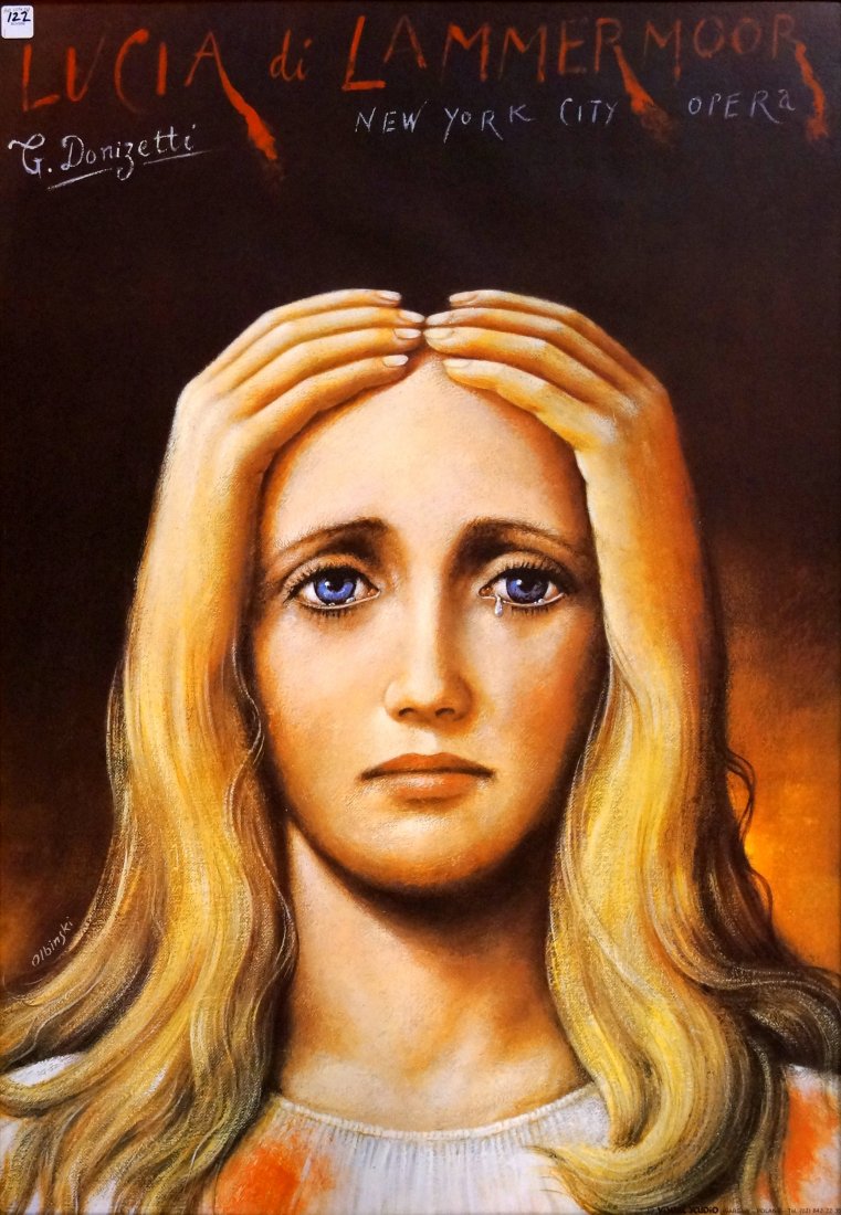 NEW YORK CITY OPERA LITHOGRAPHIC POSTER, "LUCIA DI (1 of 1)