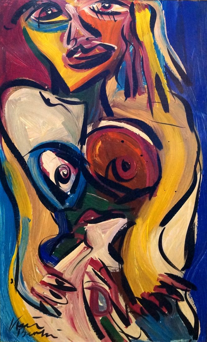 PETER KEIL (GERMAN 1942-) OIL ON ARTIST BOARD, MADONNA,: PETER KEIL (GERMAN 1942-) OIL ON ARTIST BOARD, MADONNA, SIGNED. 40 X 24"; FRAMED 41 1/2 X 25 1/2"