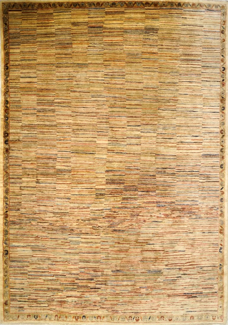 HAND WOVEN KHYBER RUG. 6'4" X 9'7": HAND WOVEN KHYBER RUG. 6'4" X 9'7"