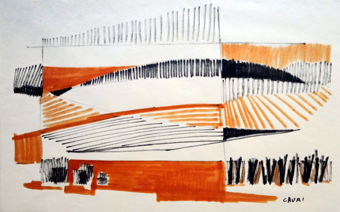 FAUSTO MARIA COSATTI (ITALIAN 1924-), GOUACHE AND (1 of 2)