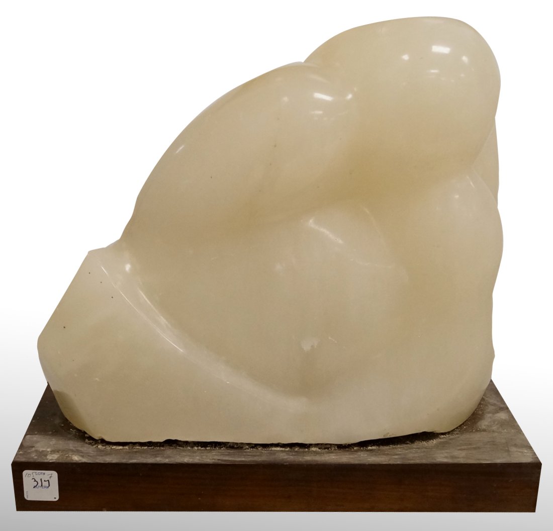 MODERNIST (20TH CENTURY), CANED ALABASTER ABSTRACT (1 of 1)