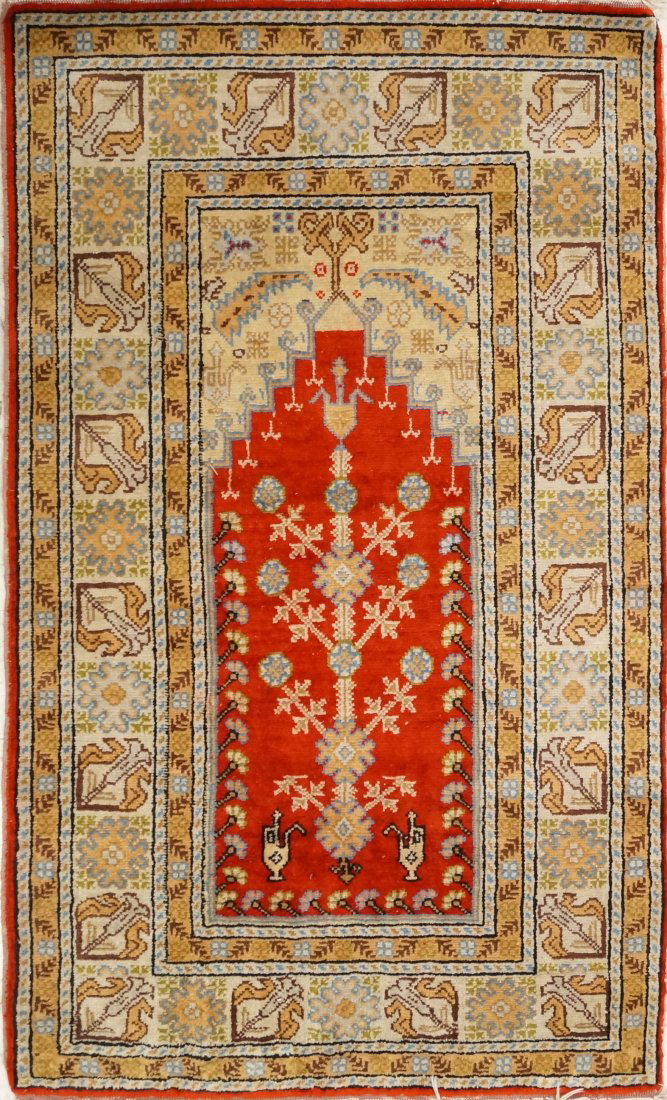 SEMI-ANTIQUE ANATOLIAN, KAYSERI/KONYA REGION SILK AND (1 of 2)
