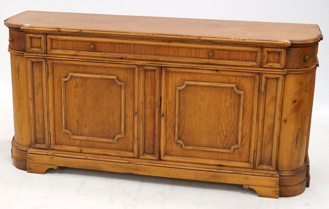 CONTINENTAL CARVED PINE SIDEBOARD/SERVER. HEIGHT 35"; (1 of 1)