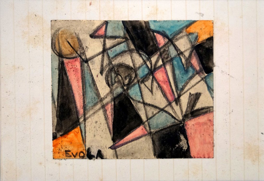 JULIUS EVOLA (ITALIAN 1898-1974), GRAPHITE AND GOUACHE (1 of 1)