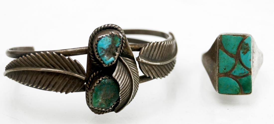 LOT (2) INCLUDING SW AMERICAN INDIAN SILVER CUFF (1 of 1)