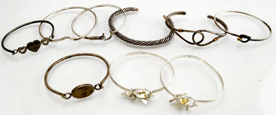 LOT (9) 925 STERLING AND SILVER BRACELETS INCLUDING (1 of 2)