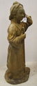 JAPANESE CARVED STONE GARDEN FIGURE OF A FARMER. HEIGHT - 3