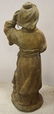 JAPANESE CARVED STONE GARDEN FIGURE OF A FARMER. HEIGHT - 4