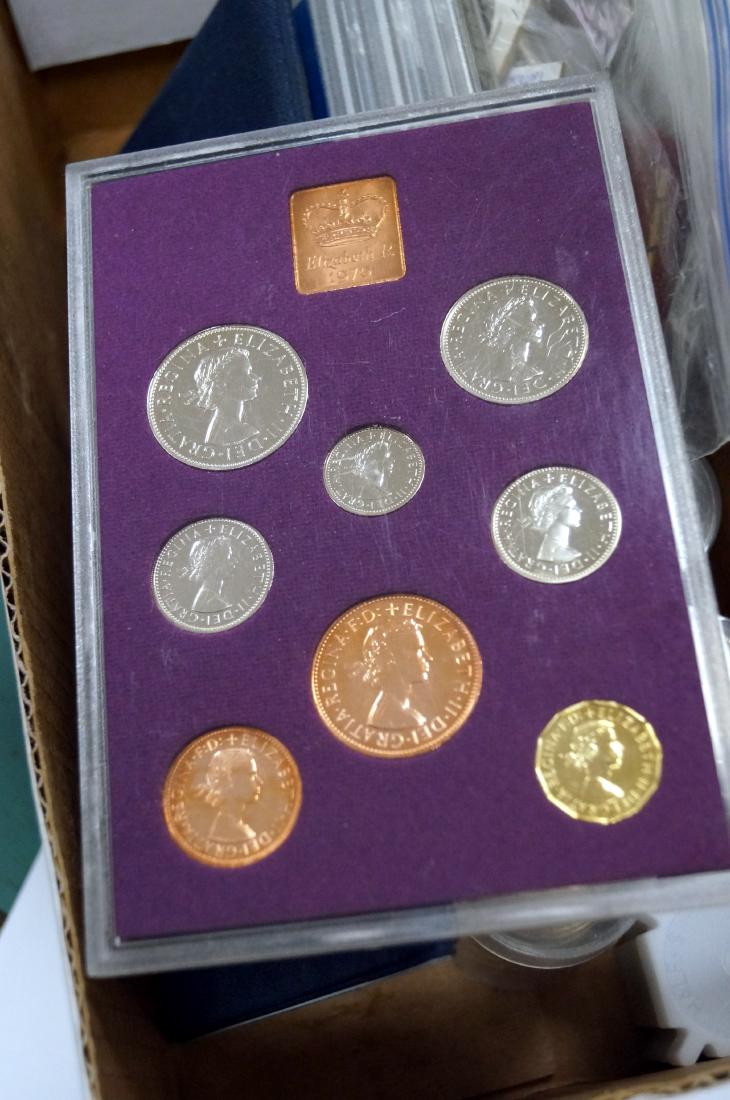 LOT ASSORTED GREAT BRITAIN COINS, PROOF SETS, (1 of 3)
