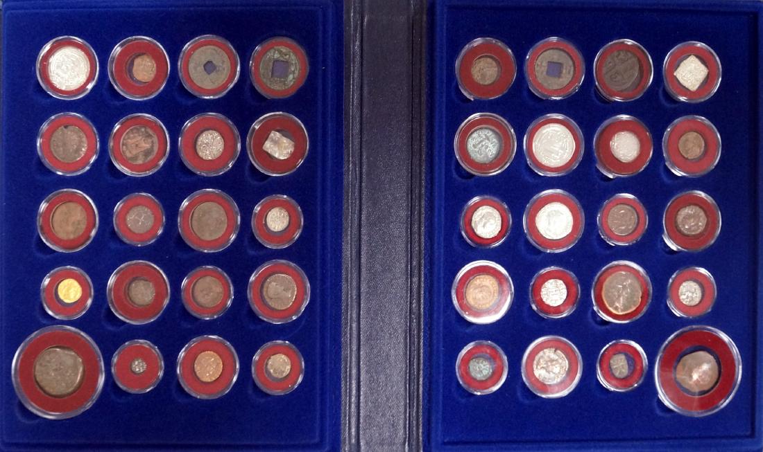 CASED COMPLETE SET (40) ASSORTED GOLD, SILVER AND (1 of 3)