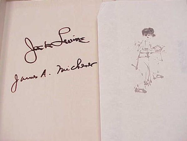 PORTFOLIO/SKETCH BOOK, FACING EAST, MICHENER: PORTFOLIO/SKETCH BOOK, "FACING EAST"- TEXT JAMES MICHENER; LITHOGRAPHS/WOODCUTS/SKETCH BOOK - JACK LEVINE 1970 #425/2500 SIGNED BY AUTHOR/ARTIST (CASED)