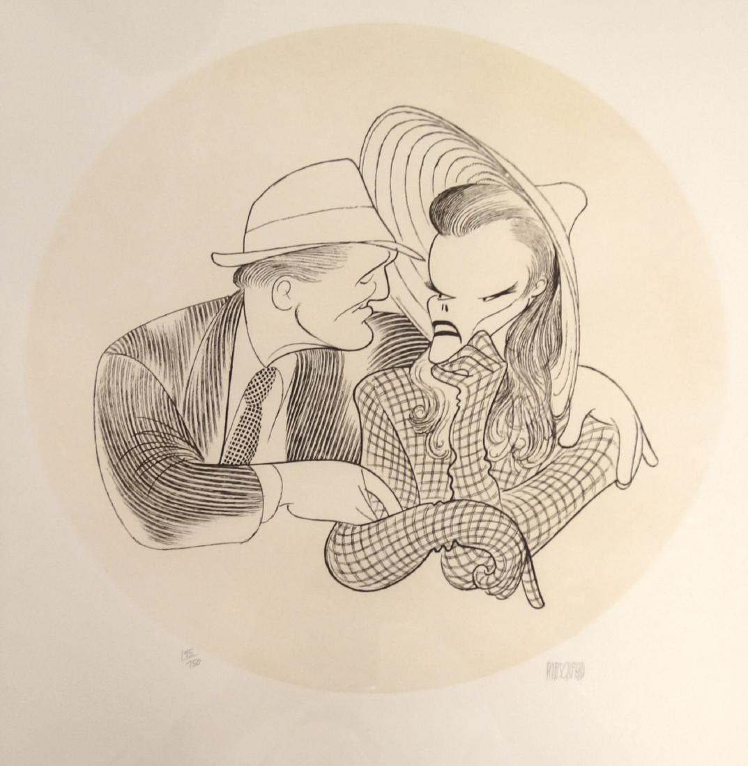 AL HIRSCHFELD (AMERICAN 1903-2003), ETCHING, KATHARINE (1 of 2)
