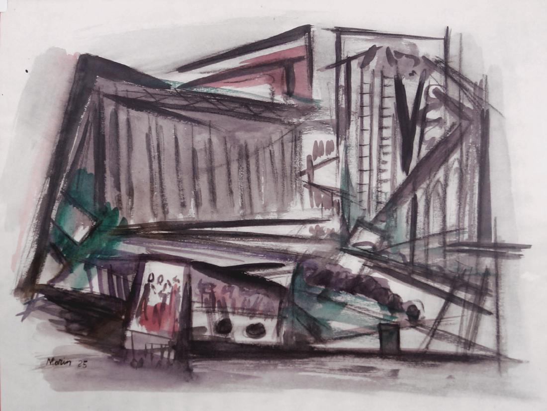 JOHN MARIN (AMERICAN 1870-1953), WATERCOLOR AND (1 of 2)