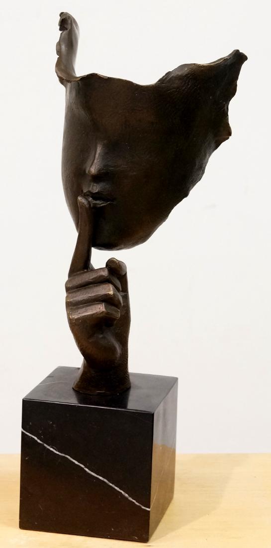 SIGNED DALI, SPANISH SCHOOL (20TH CENTURY), BRONZE FACE (1 of 2)