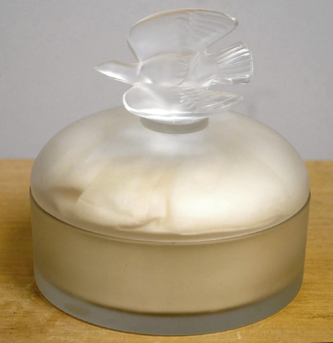 LALIQUE, NINA RICCI/L'AIR DU TEMPS, CRYSTAL POWDER JAR, (1 of 3)