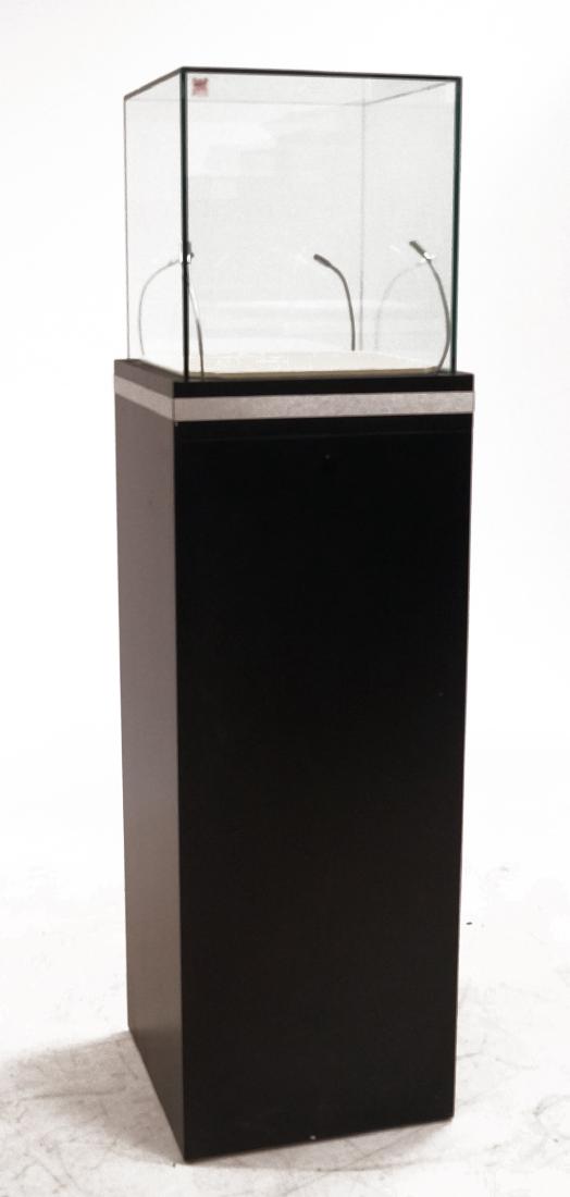 ITALIAN CUSTOM BIRCH JEWELRY DISPLAY CABINET. HEIGHT: ITALIAN CUSTOM BIRCH JEWELRY DISPLAY CABINET. HEIGHT 64"; TOP 16 X 16"