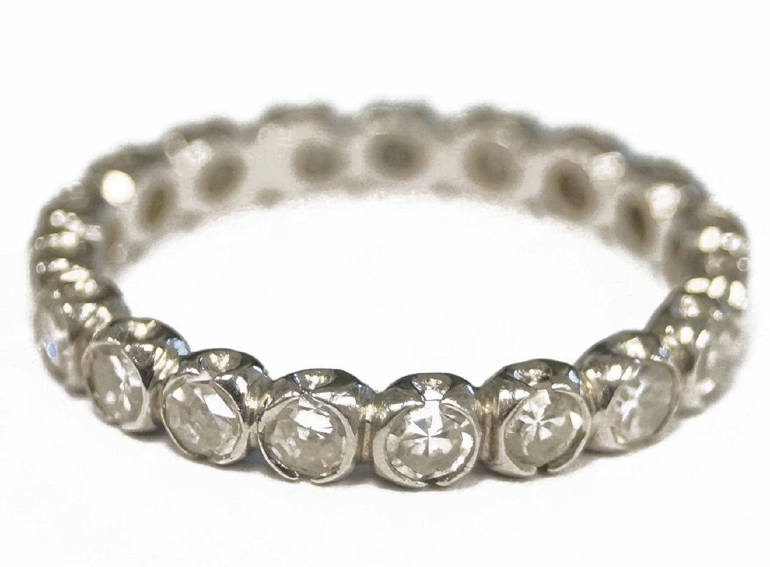 PLATINUM (TESTS) SINGLE-CUT DIAMOND ANNIVERSARY RING, (1 of 1)