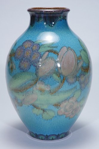 Rookwood Porcelain floral, Sax, 1930, 14"