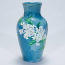 1146: Early M.L. McLaughlin limoges vase, 6 1/2"