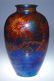 211: Large Zsolnay vase, passion flowers, 12 3/4"