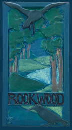 1062: Rookwood Faience tile, Rooks, Toohey, 14"x8" 