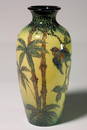 1754: Rookwood 16 1/8" high glaze vase, birds, Hurley