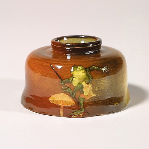 Rookwood Standard inkwell, frog, unmark