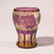 1100: Bohemian ovrlay vase, ruby/yellow, came