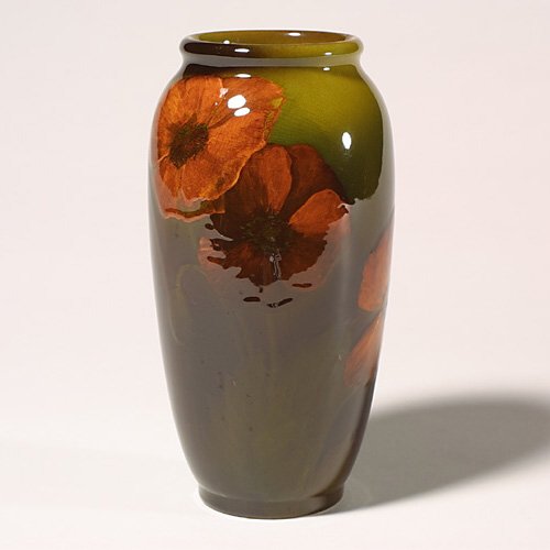 Rookwood Standard vase, poppies, Lincol