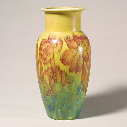 Rookwood Decorated Mat floral vase, Ab