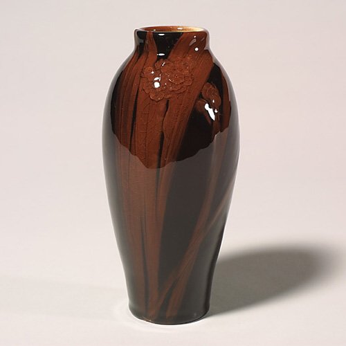 Rookwood Black Iris vase jonquils,Shira