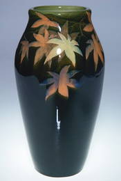 1445: Rare Rookwood Black Iris vase, Sax, 1906, 9 1/4"