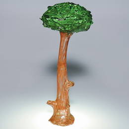 572: Italo Scanga hot glass sculpture, Tree, 17 1/2"