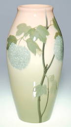 1041: Rookwood Iris vase, floral, Schmidt, 1907, 12.75"