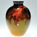 917: Rookwood Standard 7" vase, leaves, Nourse