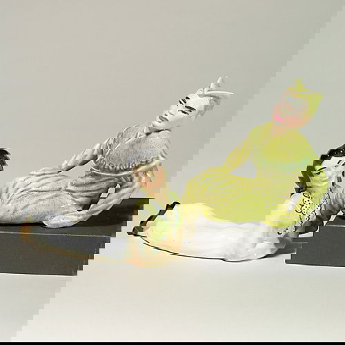 CAS figures 3" X 6" Harem Girl and 7 1/2" Maurice: Ceramic Arts Studios (CAS) lot of two figures dating from the late 1940s or early 1950s: 3 1/2 inch by 6 inch "Harem Girl" and 7 1/2 inch "Maurice." Each is marked with the Pottery's logo and the male